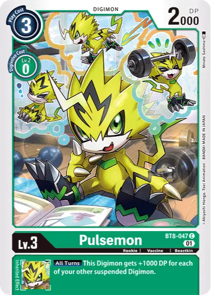 Digimon TCG Card BT8-047 Pulsemon