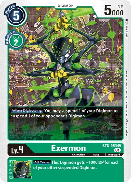 Digimon TCG Card BT8-050 Exermon