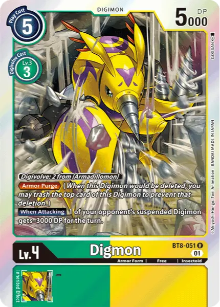 Digimon TCG Card 'BT8-051' 'Digmon'