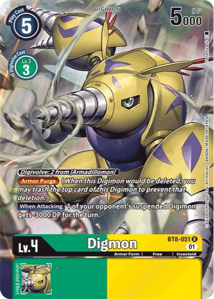 Digimon TCG Card 'BT8-051_P1' 'Digmon'