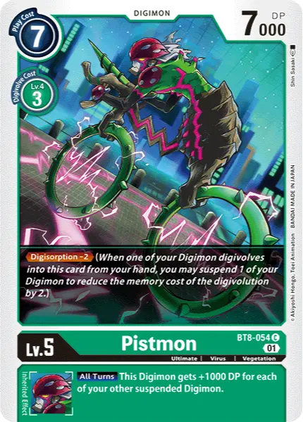 Digimon TCG Card BT8-054 Pistmon
