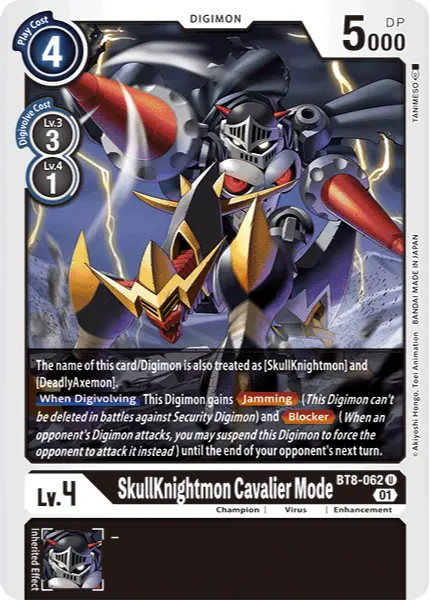 Digimon TCG Card BT8-062 SkullKnightmon Cavalier Mode