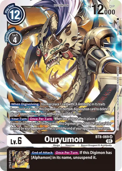 Digimon TCG Card 'BT8-069' 'Ouryumon'