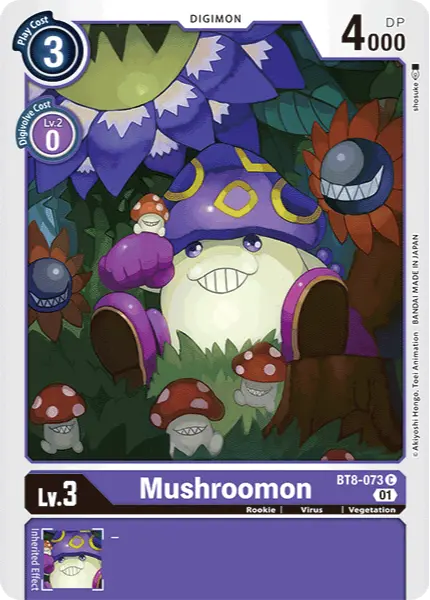 Digimon TCG Card BT8-073 Mushroomon