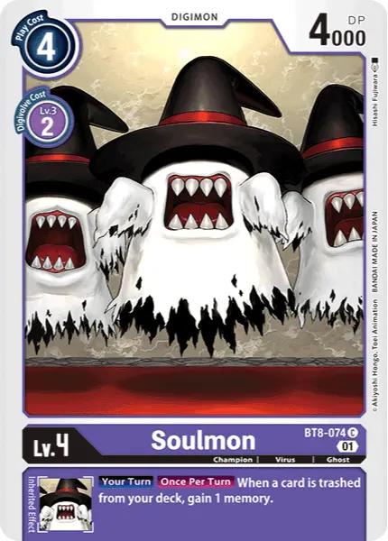 Digimon TCG Card BT8-074 Soulmon