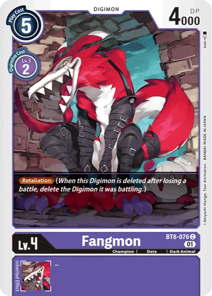 Digimon TCG Card 'BT8-076' 'Fangmon'