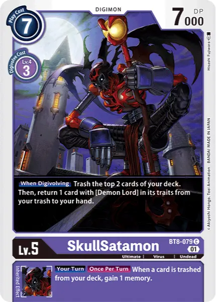 Digimon TCG Card 'BT8-079' 'SkullSatamon'