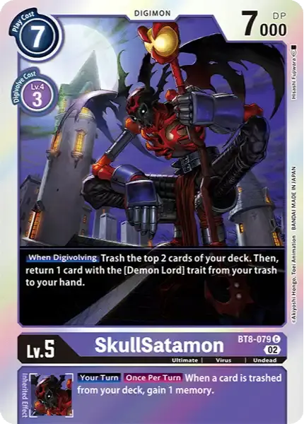 Digimon TCG Card 'BT8-079_P1' 'SkullSatamon'