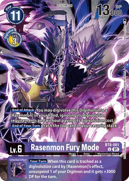 Digimon TCG Card 'BT8-081_P1' 'Rasenmon Fury Mode'