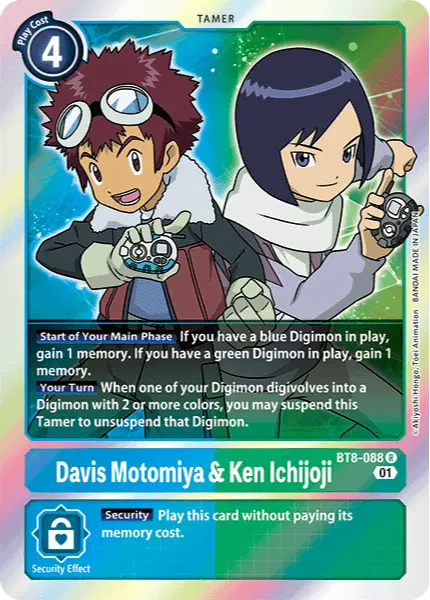 Digimon TCG Card 'BT8-088' 'Davis Motomiya & Ken Ichijoji'