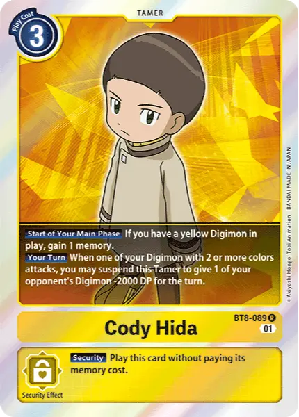 Digimon TCG Card 'BT8-089' 'Cody Hida'