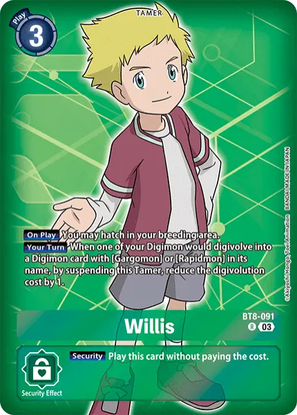 Digimon TCG Card 'BT8-091_P2' 'Willis'