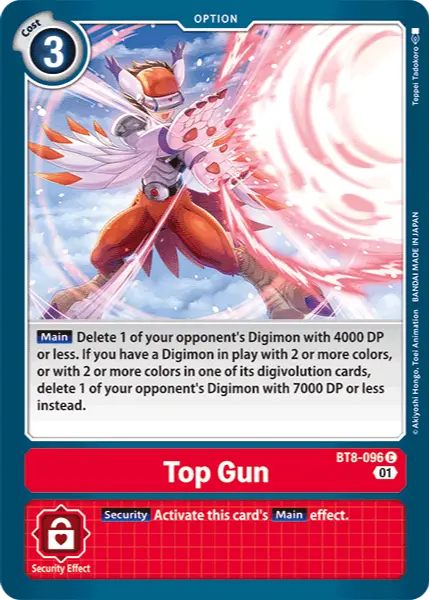 Digimon TCG Card 'BT8-096' 'Top Gun'