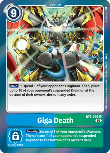 Digimon TCG Card BT8-099 Giga Death