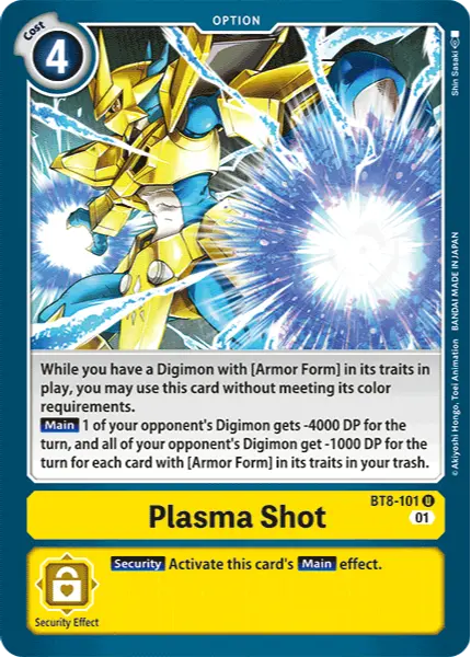 Digimon TCG Card 'BT8-101' 'Plasma Shot'