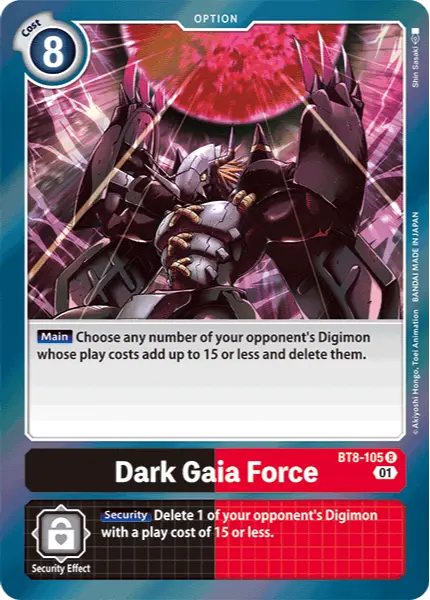 Digimon TCG Card BT8-105 Dark Gaia Force