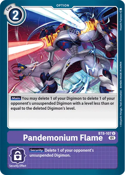Digimon TCG Card BT8-107 Pandemonium Flame