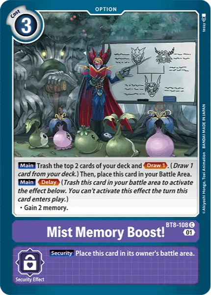 Digimon TCG Card 'BT8-108' 'Mist Memory Boost!'
