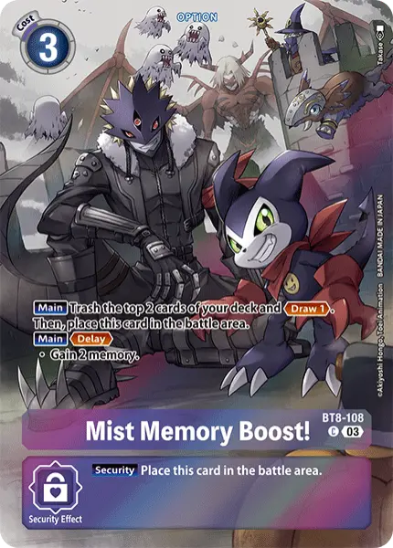 Digimon TCG Card BT8-108_P1 Mist Memory Boost!