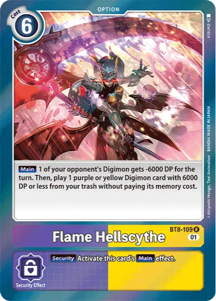 Digimon TCG Card 'BT8-109' 'Flame Hellscythe'