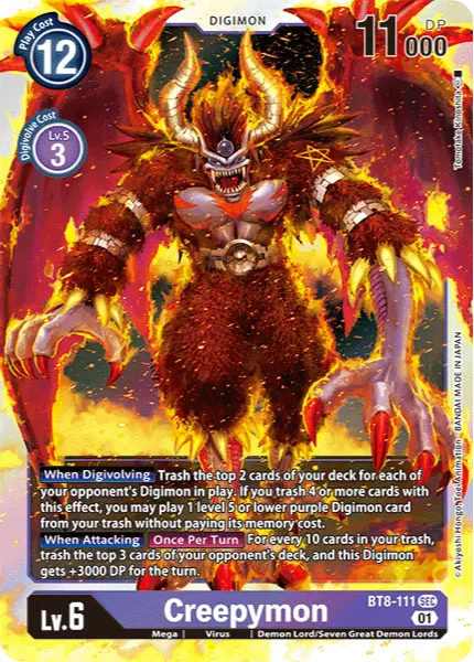 Digimon TCG Card BT8-111 Creepymon