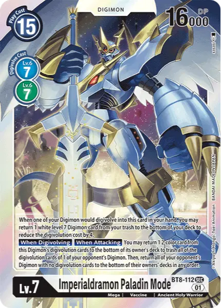Digimon TCG Card 'BT8-112' 'Imperialdramon Paladin Mode'