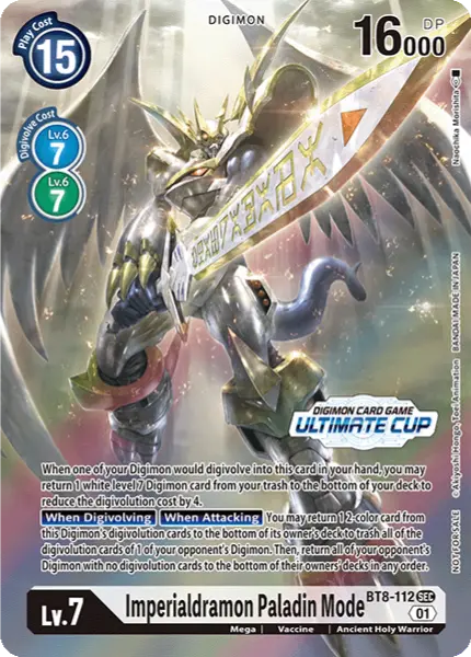 Digimon TCG Card BT8-112_P1 Imperialdramon Paladin Mode