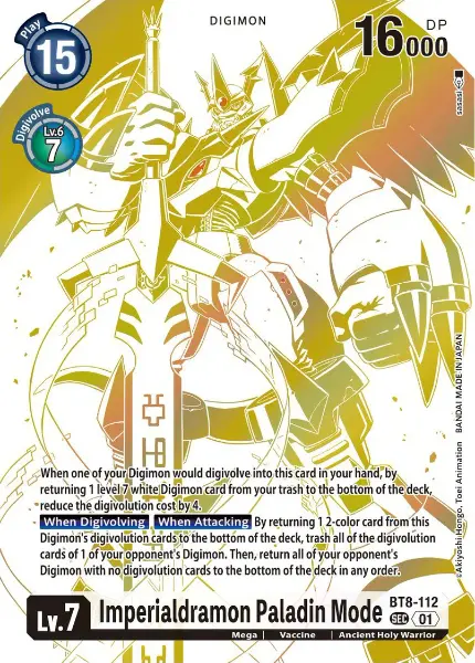 Digimon TCG Card BT8-112_P5 Imperialdramon Paladin Mode