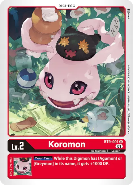 Digimon TCG Card BT9-001 Koromon