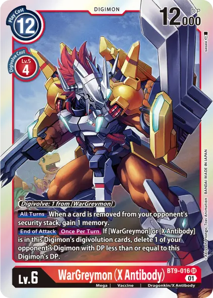 Digimon TCG Card BT9-016 WarGreymon (X Antibody)