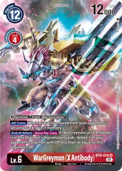 Digimon TCG Card 'BT9-016_P1' 'WarGreymon (X Antibody)'