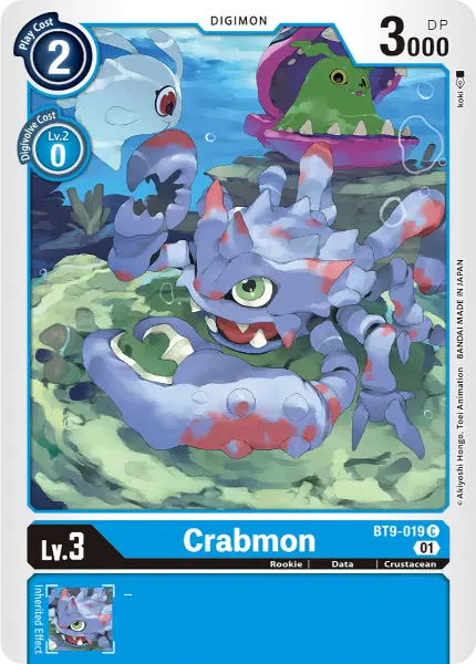 Digimon TCG Card 'BT9-019' 'Crabmon'