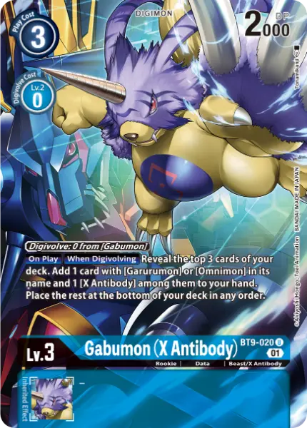 Digimon TCG Card BT9-020_P1 Gabumon (X Antibody)