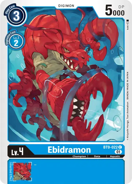 Digimon TCG Card 'BT9-022' 'Ebidramon'