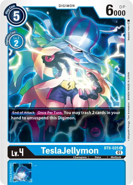 Digimon TCG Card BT9-025 TeslaJellymon
