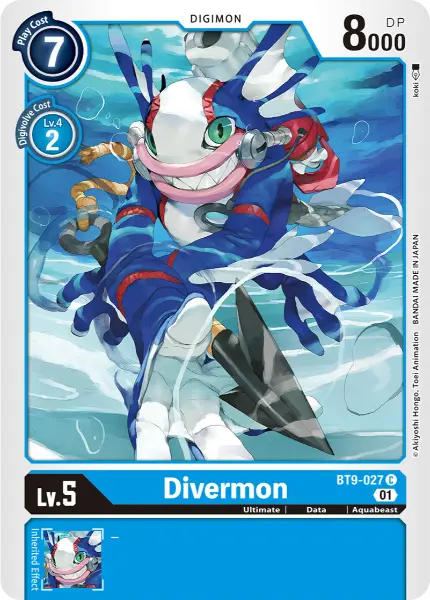 Digimon TCG Card BT9-027 Divermon