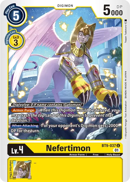 Digimon TCG Card 'BT9-037' 'Nefertimon'