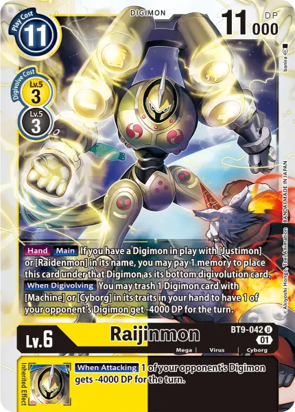 Digimon TCG Card BT9-042 Raijinmon