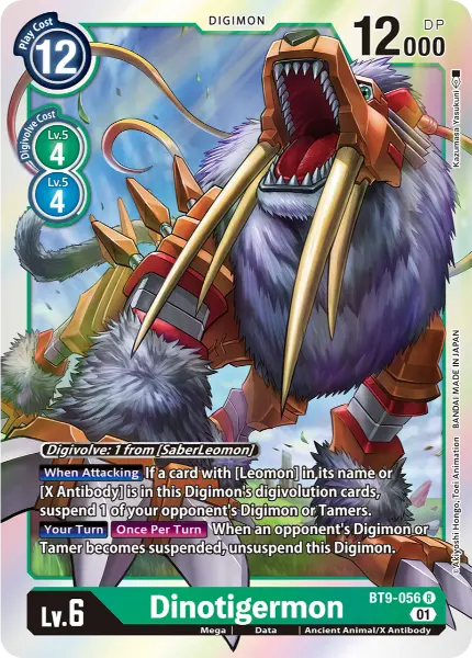 Digimon TCG Card BT9-056 Dinotigermon