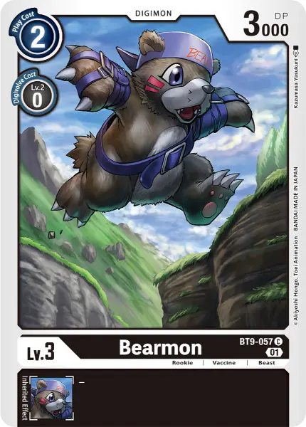 Digimon TCG Card 'BT9-057' 'Bearmon'