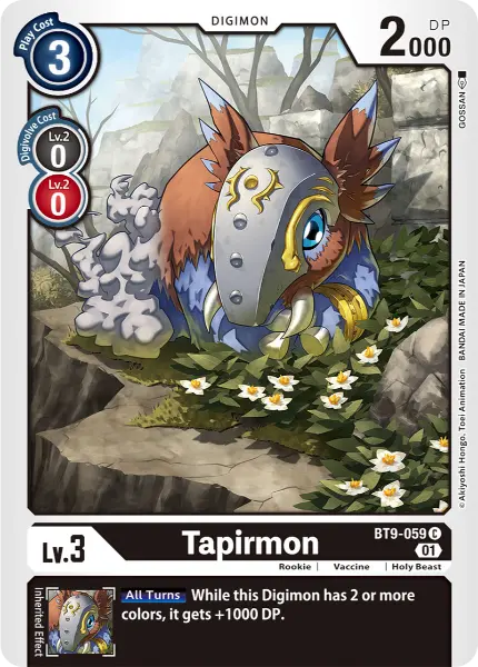 Digimon TCG Card BT9-059 Tapirmon