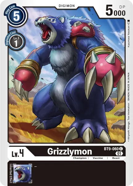 Digimon TCG Card 'BT9-060' 'Grizzlymon'