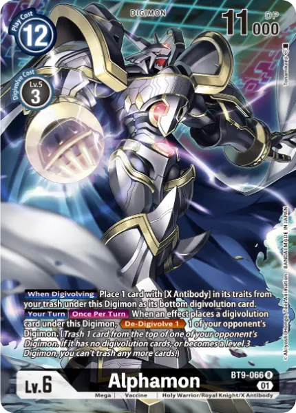 Digimon TCG Card BT9-066_P1 Alphamon