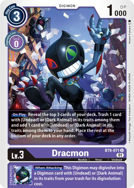 Digimon TCG Card BT9-071 Dracmon
