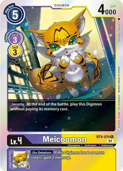 Digimon TCG Card BT9-074 Meicoomon