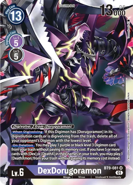 Digimon TCG Card 'BT9-081' 'DexDorugoramon'