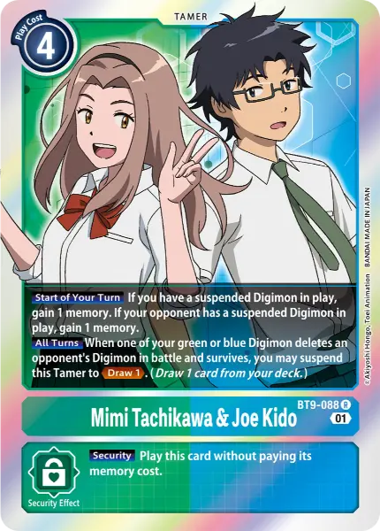 Digimon TCG Card BT9-088 Mimi Tachikawa & Joe Kido