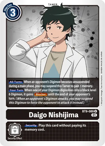 Digimon TCG Card 'BT9-089' 'Daigo Nishijima'