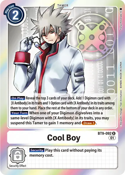 Digimon TCG Card 'BT9-092' 'Cool Boy'