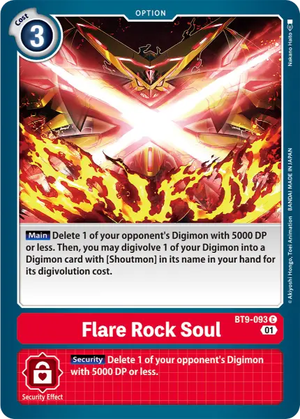 Digimon TCG Card BT9-093 Flare Rock Soul